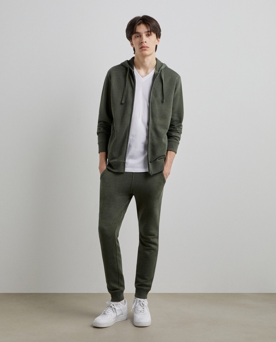 

Мужская однотонная плюшевая толстовка с капюшоном Easy Wear, каки