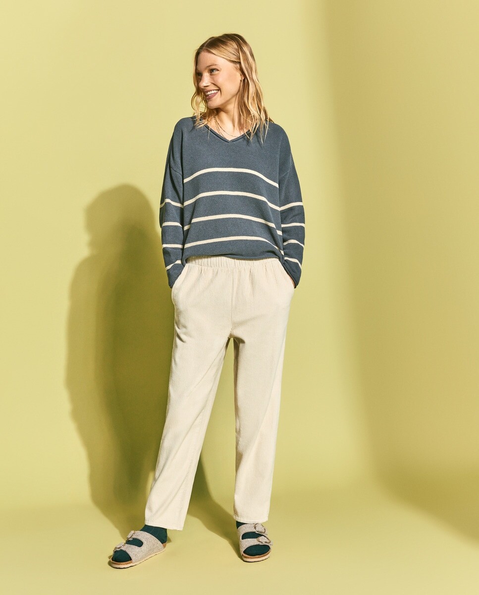 

Женские вельветовые брюки морковки с мятым узором Southern Cotton, бежевый