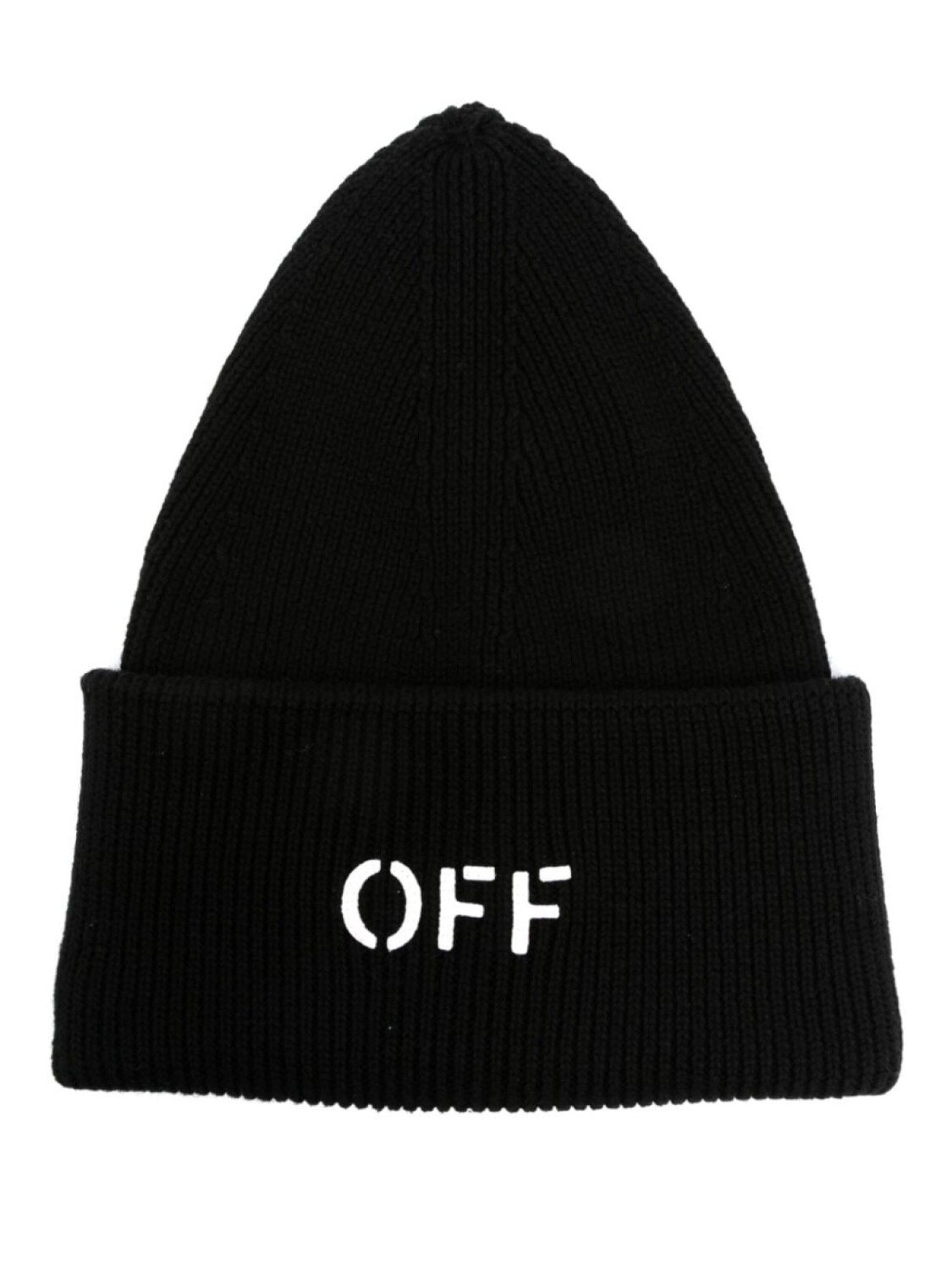 

Off-White шапка бини Off Stamp в рубчик, черный