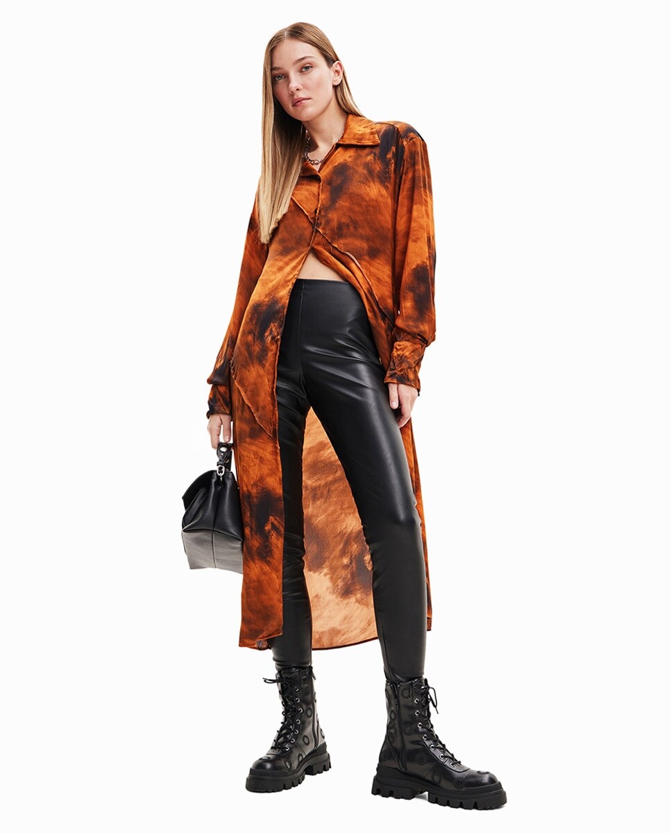 

Леггинсы с эффектом кожи Desigual, черный