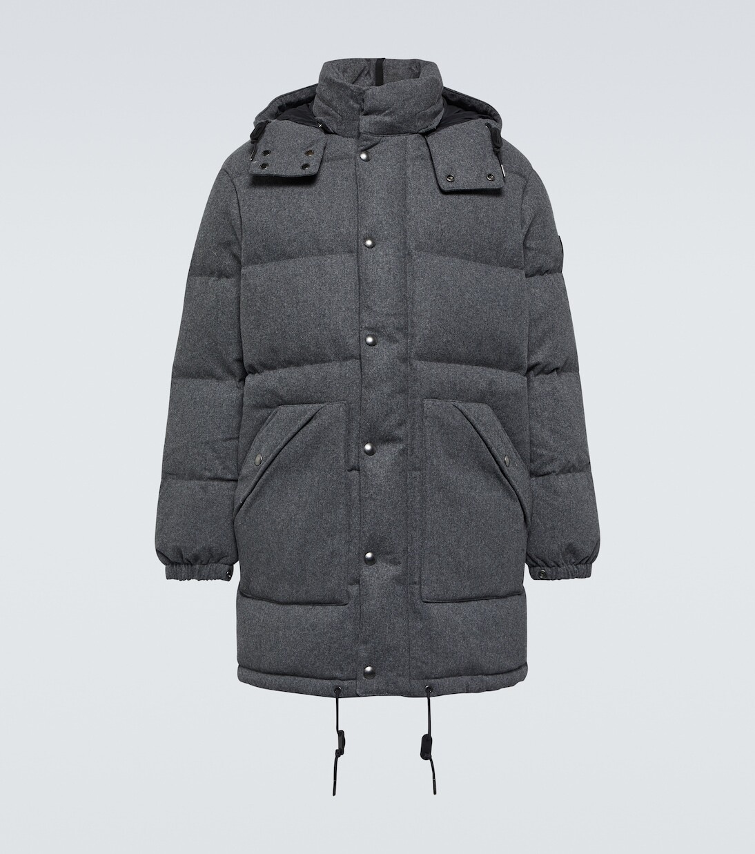 

Пуховик из смесовой шерсти Polo Ralph Lauren, серый