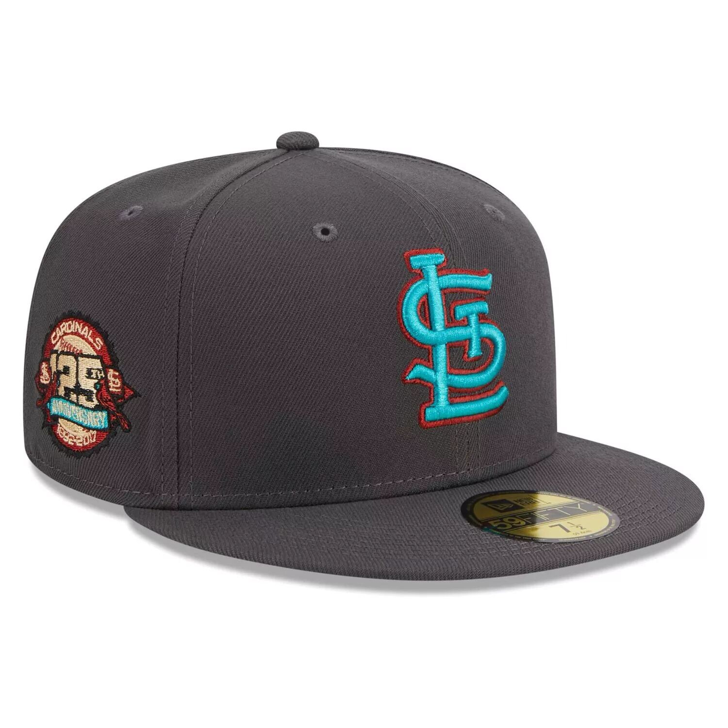 

Мужская приталенная шляпа New Era Graphite St. Louis Cardinals с принтом 59FIFTY