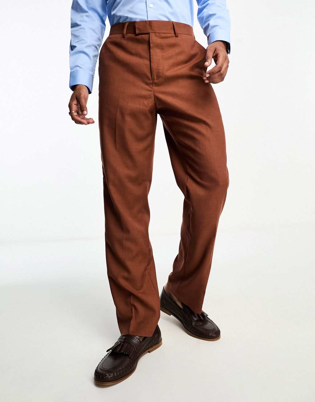 Коричневые костюмные брюки свободного кроя Harry Brown костюмные брюки свободного кроя h