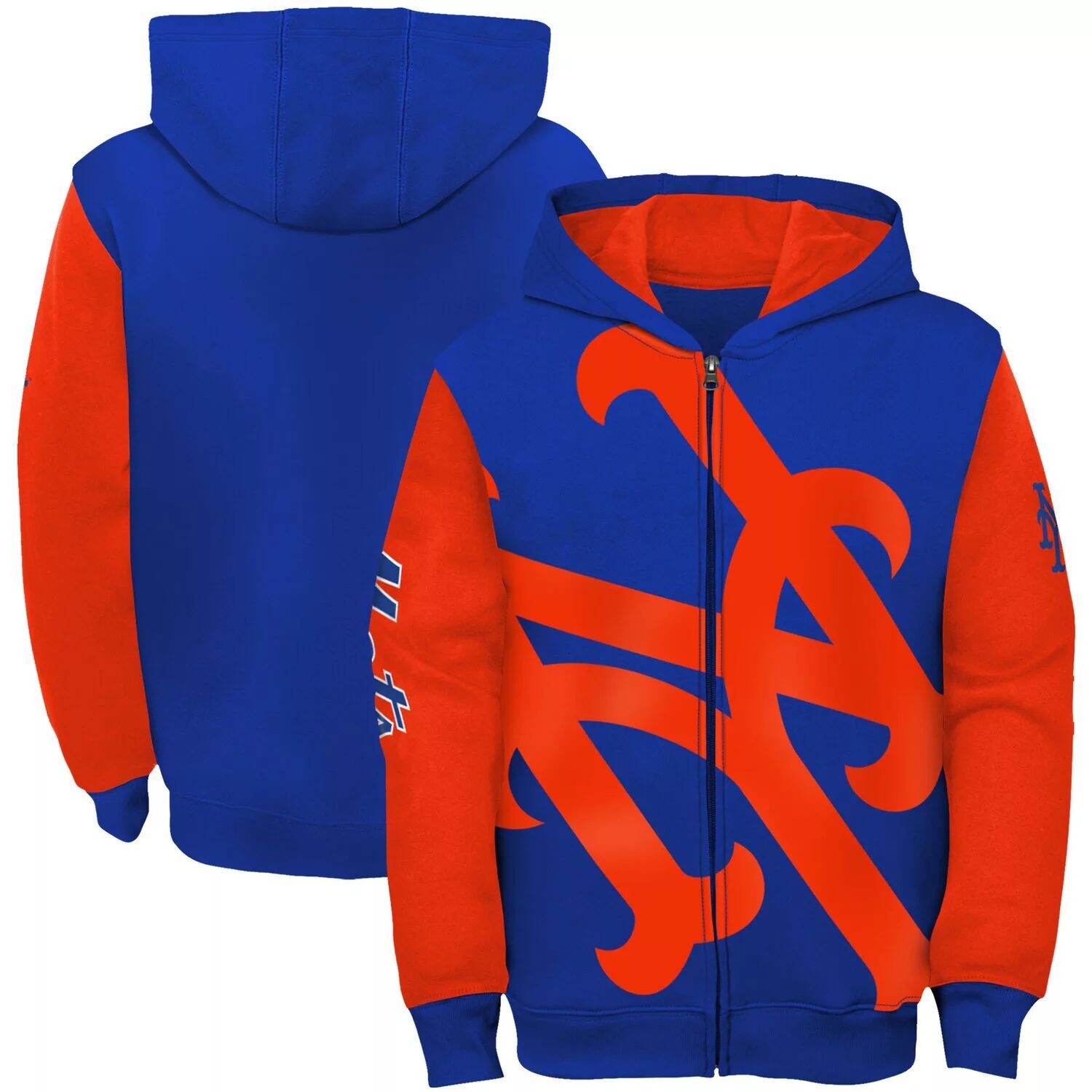 

Толстовка на молнии во всю длину с плакатом Youth Royal New York Mets Outerstuff