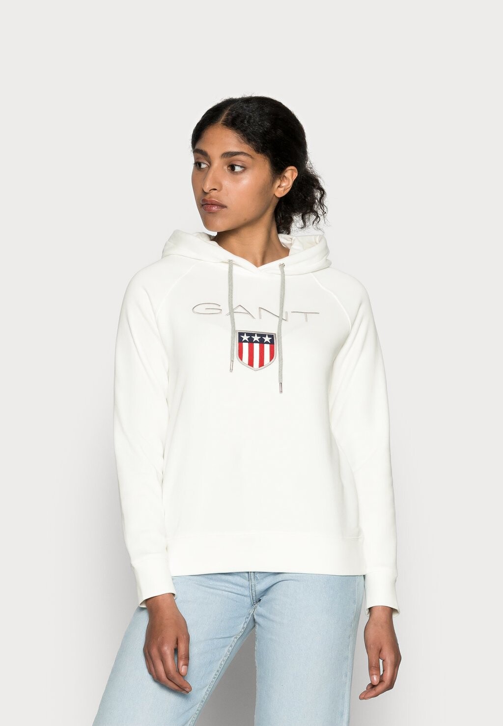 

Худи GANT Shield Hoodie, светлый беж, Белый