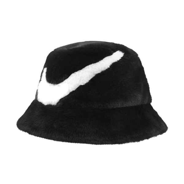Кепка Nike Apex Faux Fur Swoosh Bucket Hat 'Black', черный