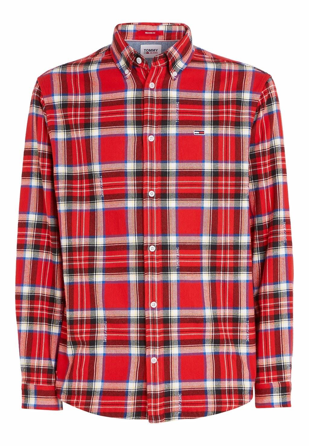 

Рубашка Tartan Check Tommy Jeans, цвет deep crimson
