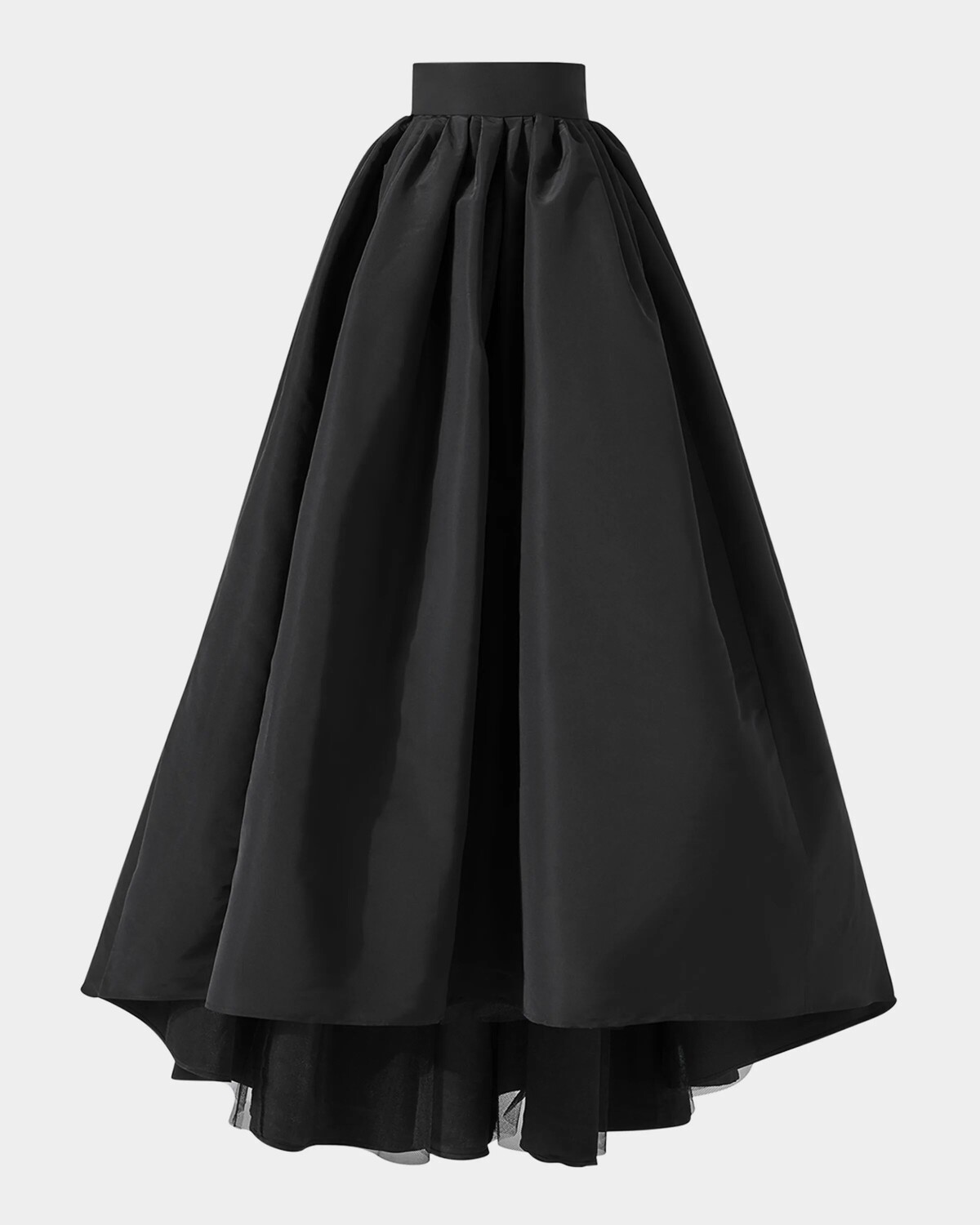 

Плиссированная шелковая пышная юбка Carolina Herrera, черный