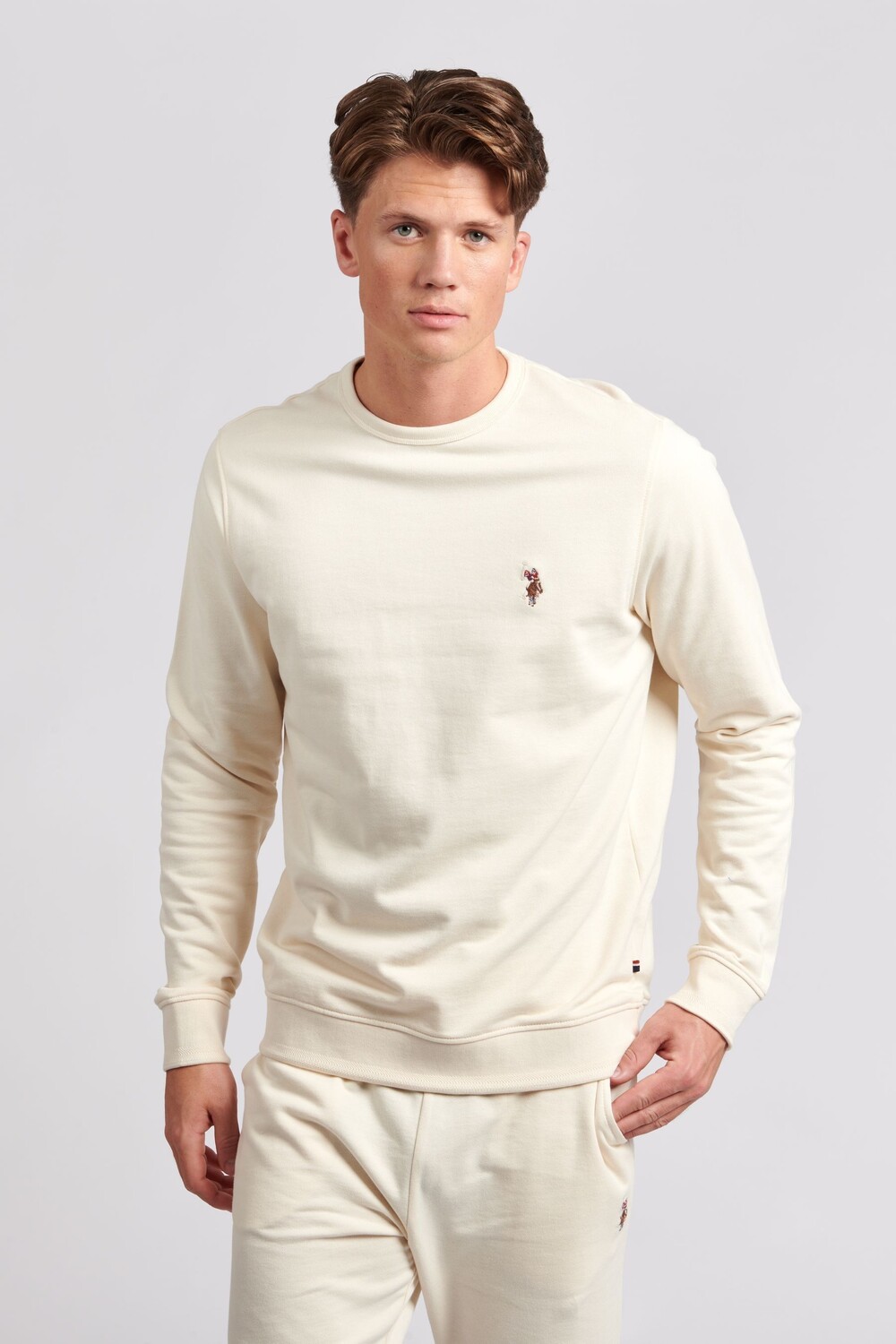 

Мужская толстовка из плотной ткани повышенной плотности U.S. Polo Assn, бежевый