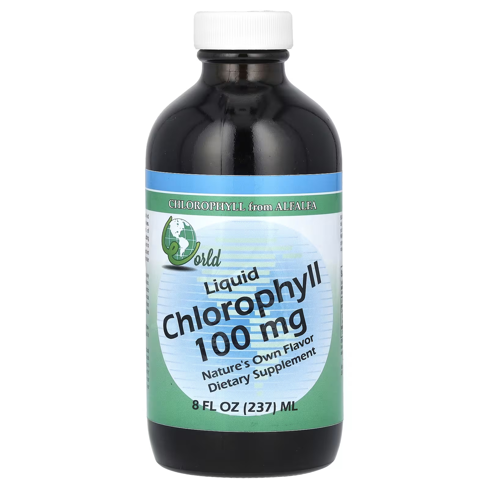 World Organic Жидкий хлорофилл 100 мг 8 жидких унций (237 мл)