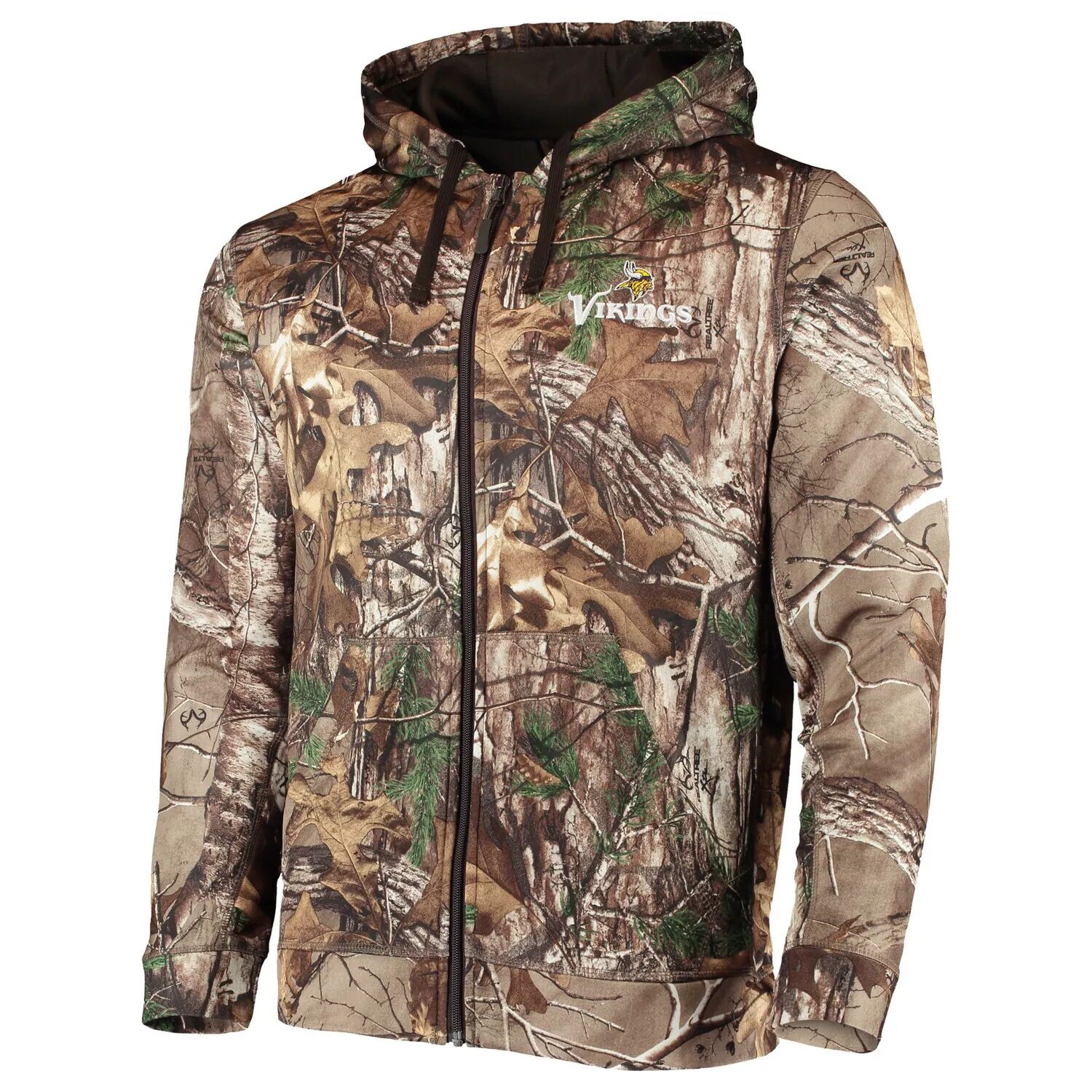 

Мужская флисовая толстовка с молнией во всю длину Dunbrooke Realtree Camo Minnesota Vikings Trophy Tech