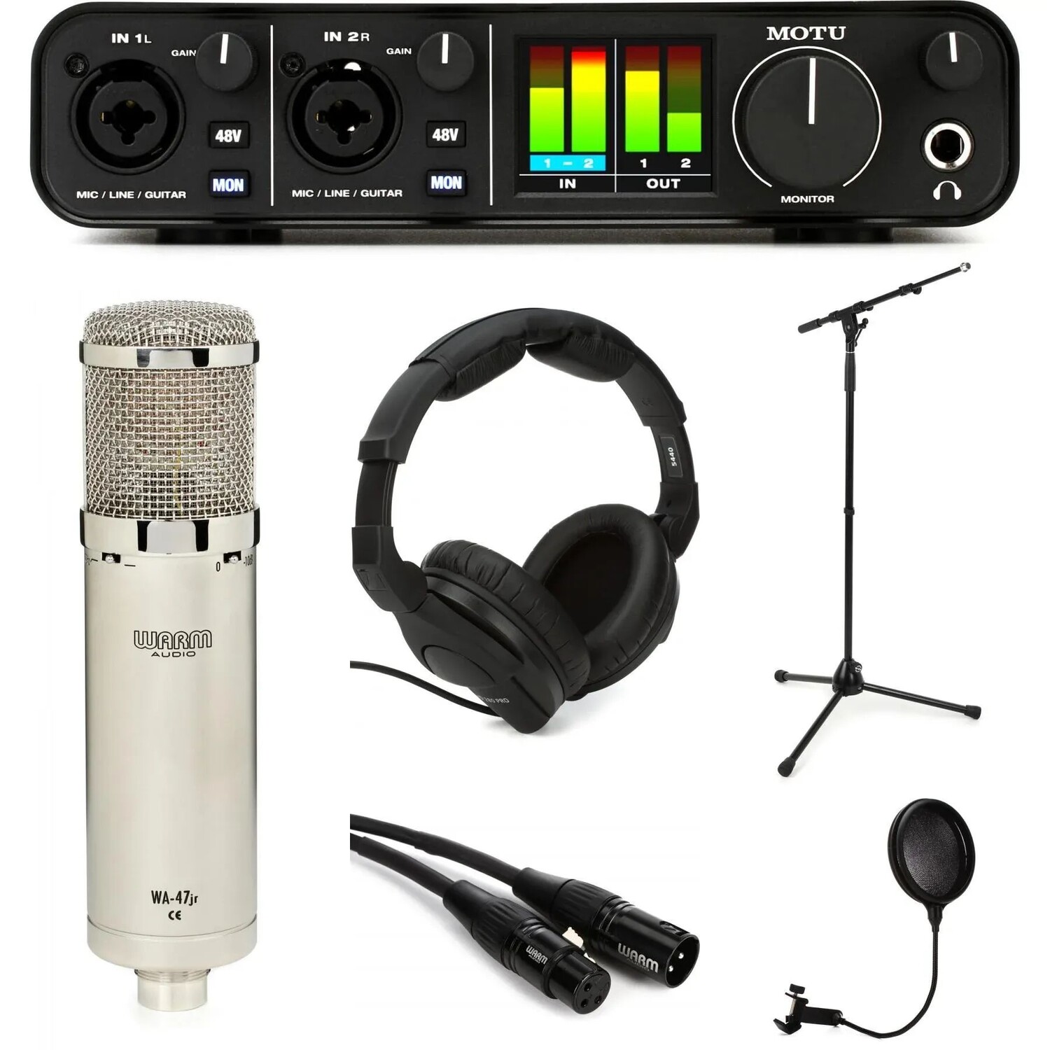 

Комплект записей вокала MOTU M2 и Warm Audio WA-47Jr