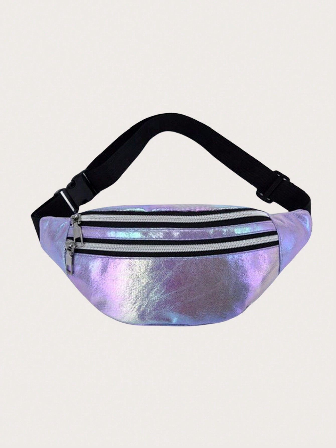 Женская лазерная спортивная сумка из искусственной кожи на талии, фиолетовый