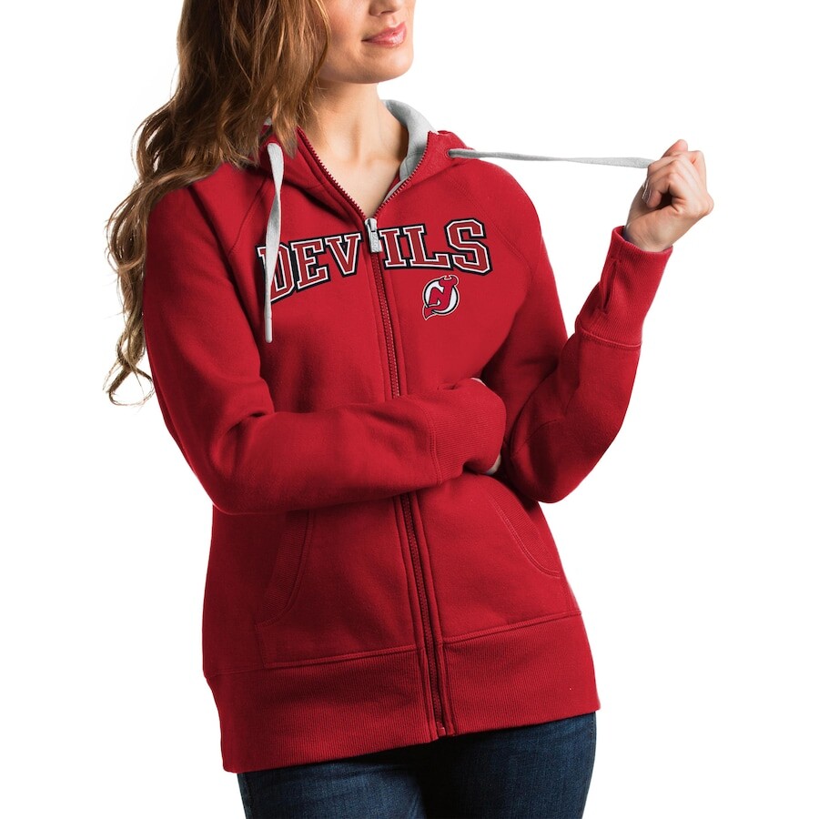 

Толстовка на молнии Antigua New Jersey Devils, красный