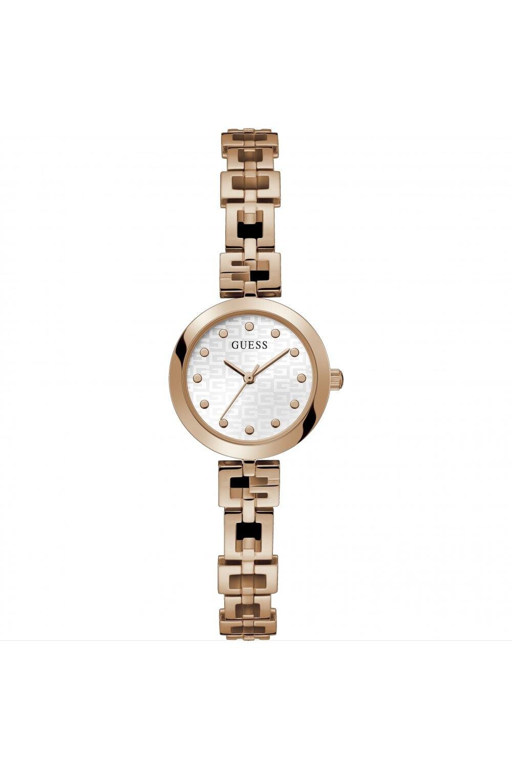 

Модные аналоговые кварцевые часы Lady G из нержавеющей стали - Gw0549L3 Guess, белый