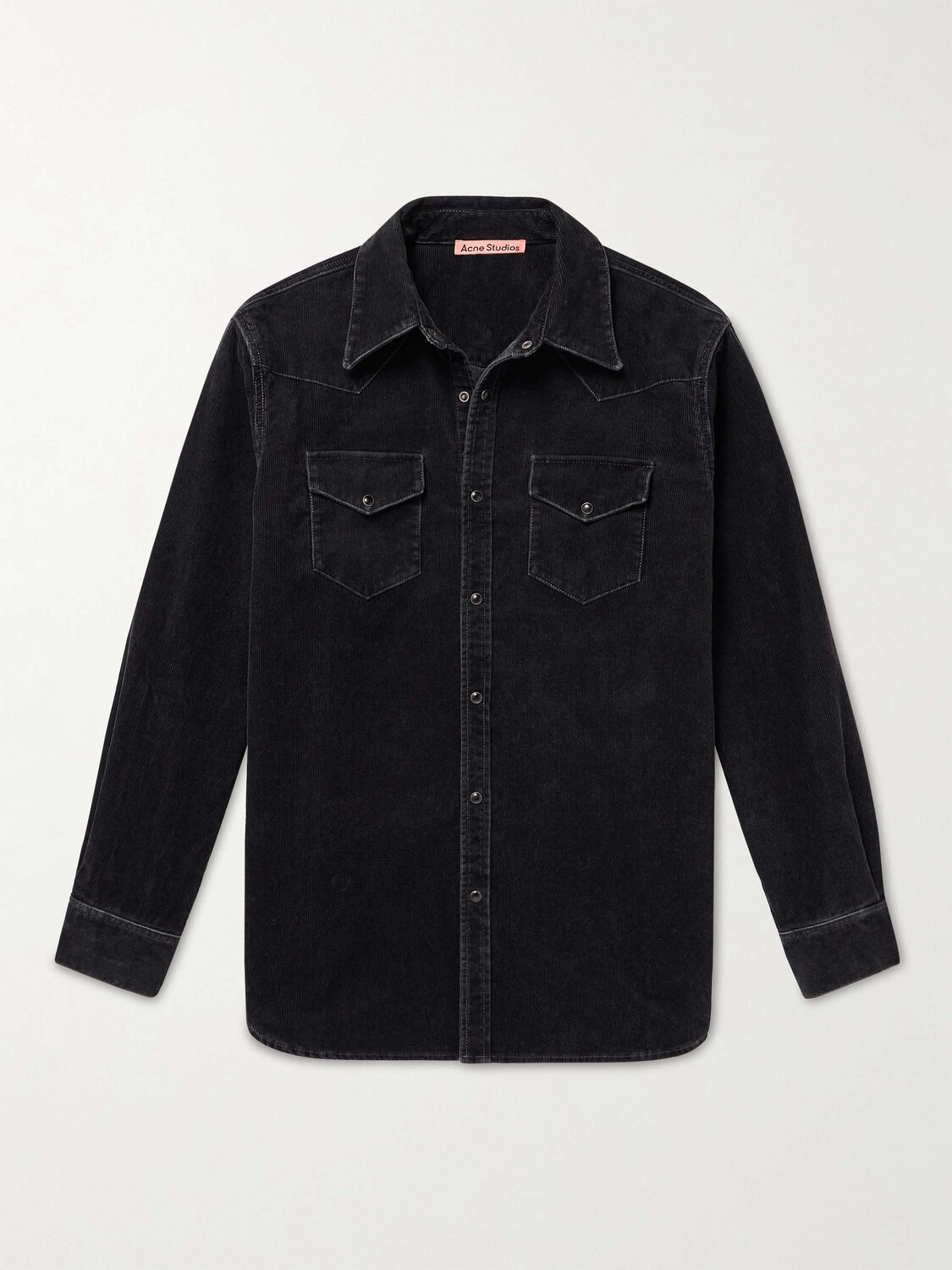 

Верхняя рубашка Karty из хлопка и вельвета ACNE STUDIOS, черный