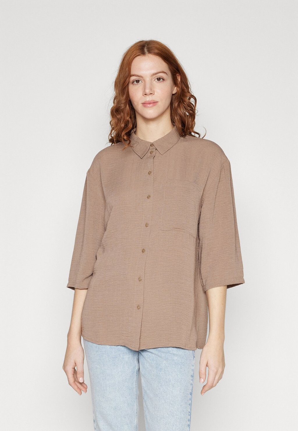 

Рубашка JDYDIVYA 3/4 LOOSE SHIRT JDY, коричневый