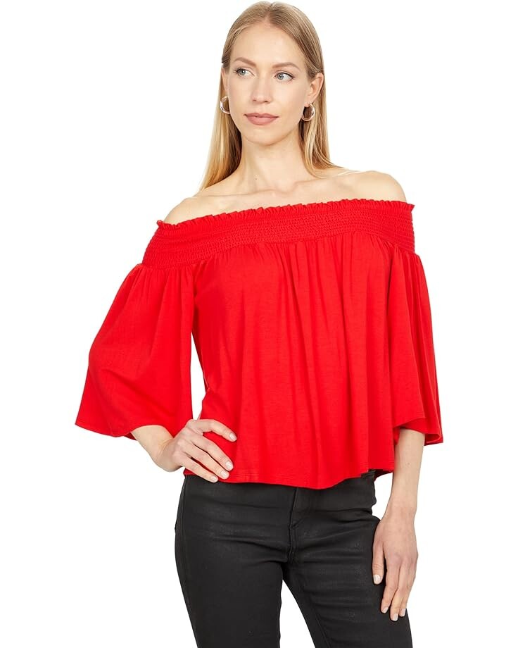 

Топ 1.STATE Off-the-Shoulder Knit, цвет Goji Berry