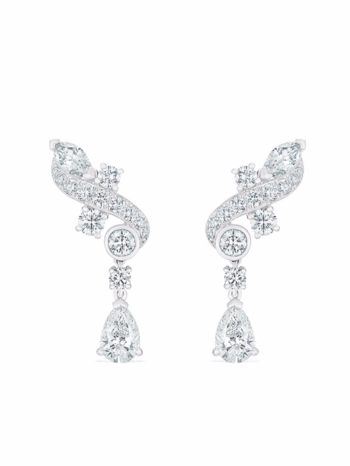 

Серьги Adonis Rose из белого золота с бриллиантами De Beers Jewellers, серебряный