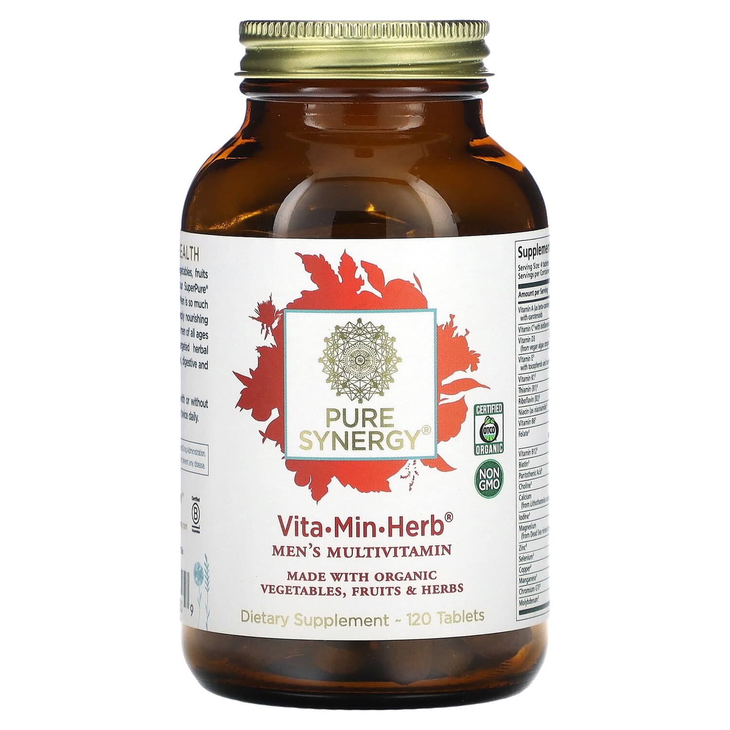 

Vita·Min·Herb, мультивитамины для мужчин, 120 таблеток, Pure Synergy