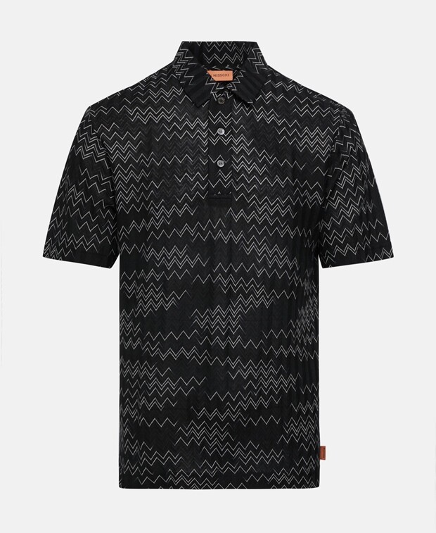 

Трикотажная рубашка-поло Missoni, цвет Caviar Black
