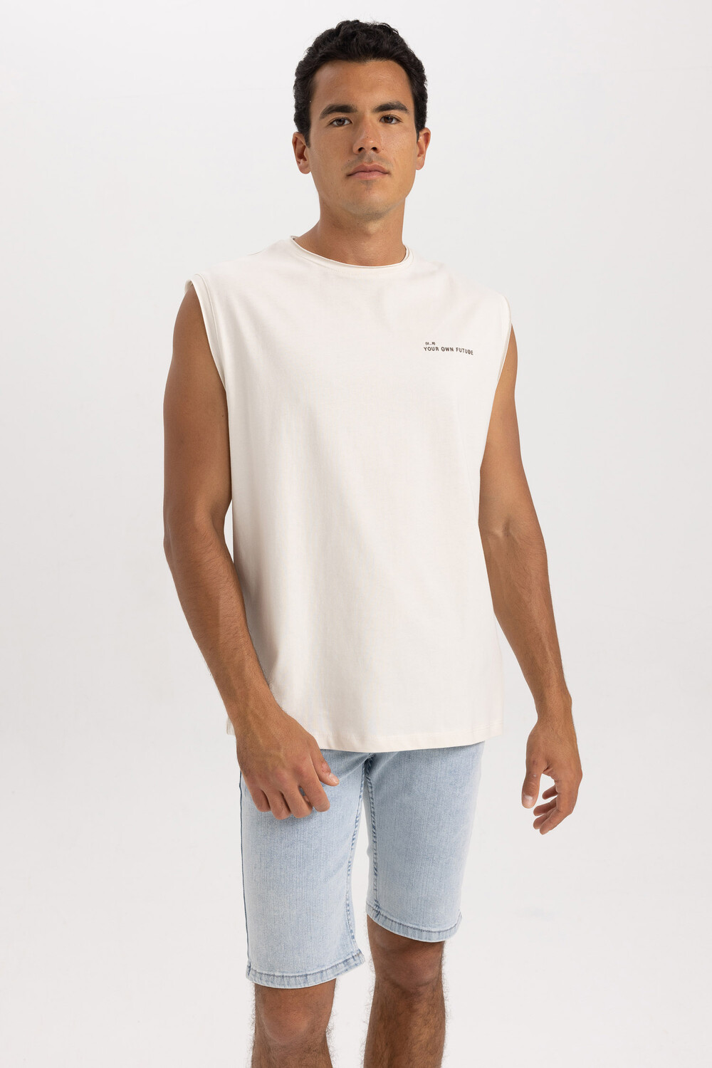 

Футболка DeFacto Tanktop BOXY FIT, песочный