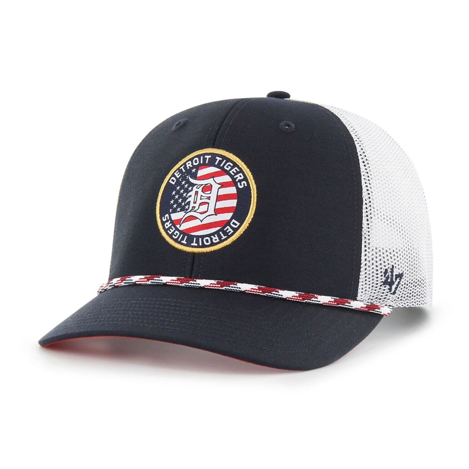

Мужская регулируемая кепка темно-синего цвета с нашивкой Trucker Union '47 Detroit Tigers Union