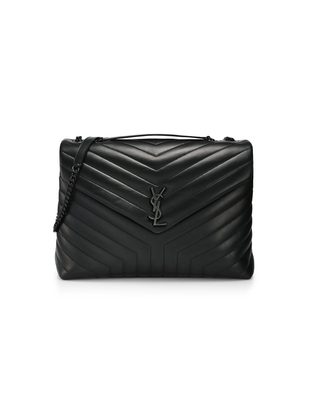 

Большая кожаная сумка через плечо Loulou Matelassé Saint Laurent