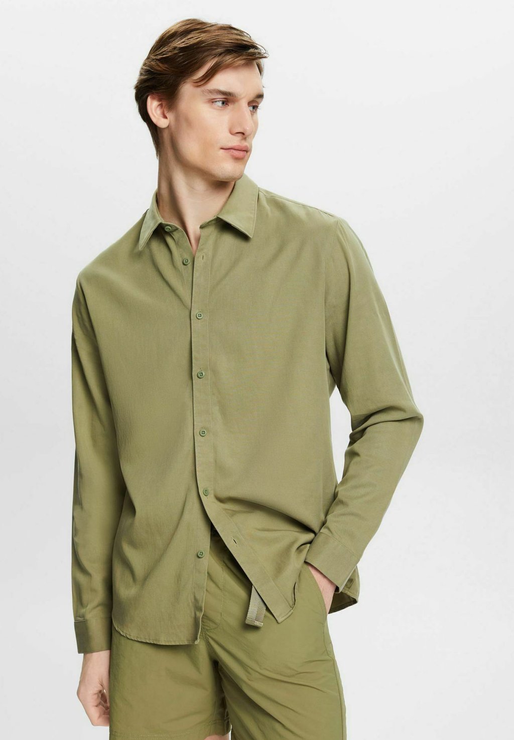 Рубашка MIT SCHMALER PASSFORM Esprit Collection, цвет light khaki чино stretch esprit collection цвет khaki beige