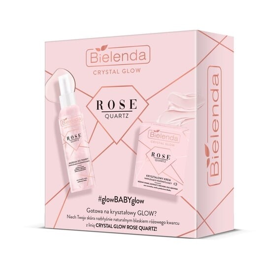 

Розовый кварц, подарочный набор уходовой косметики, 2 шт. Bielenda, Crystal Glow –