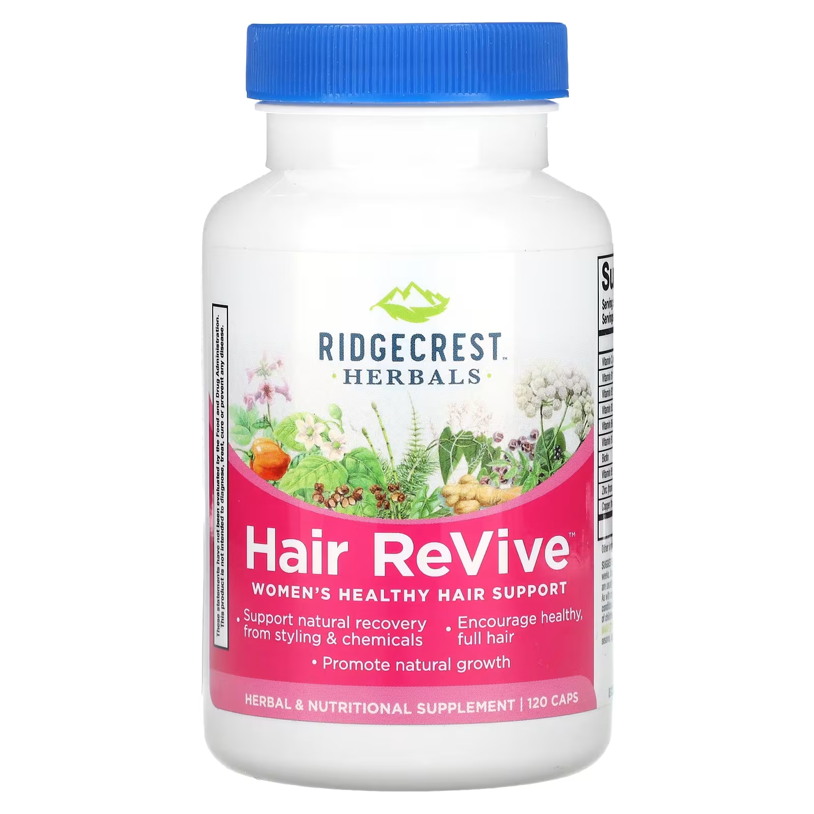 Оживление волос RidgeCrest Herbals, 120 капсул