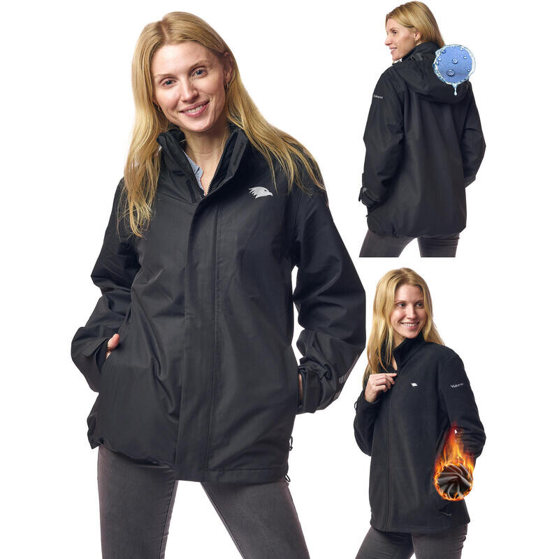 

3in1 Smart Jacket – водонепроницаемая куртка на флисовой молнии – для женщин VALKENTAL, цвет schwarz