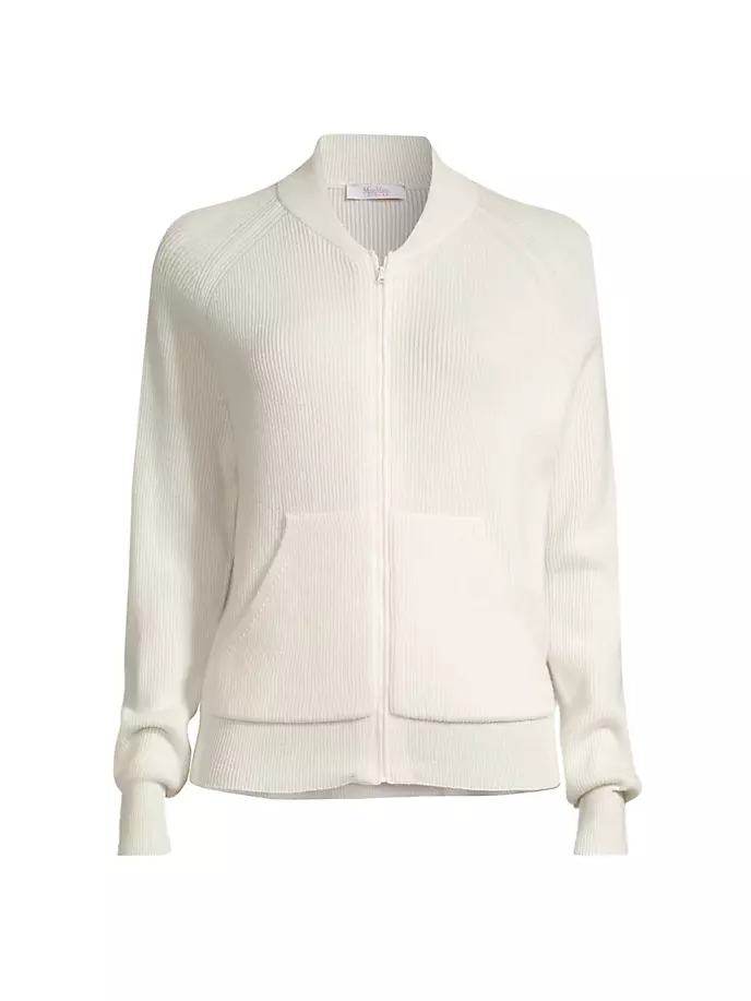 

Свитер на молнии из кашемира Max Mara Leisure, белый