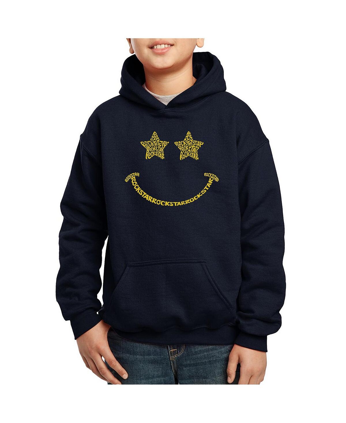 

Толстовка с капюшоном Big Boy's Word Art — Rockstar Smiley LA Pop Art