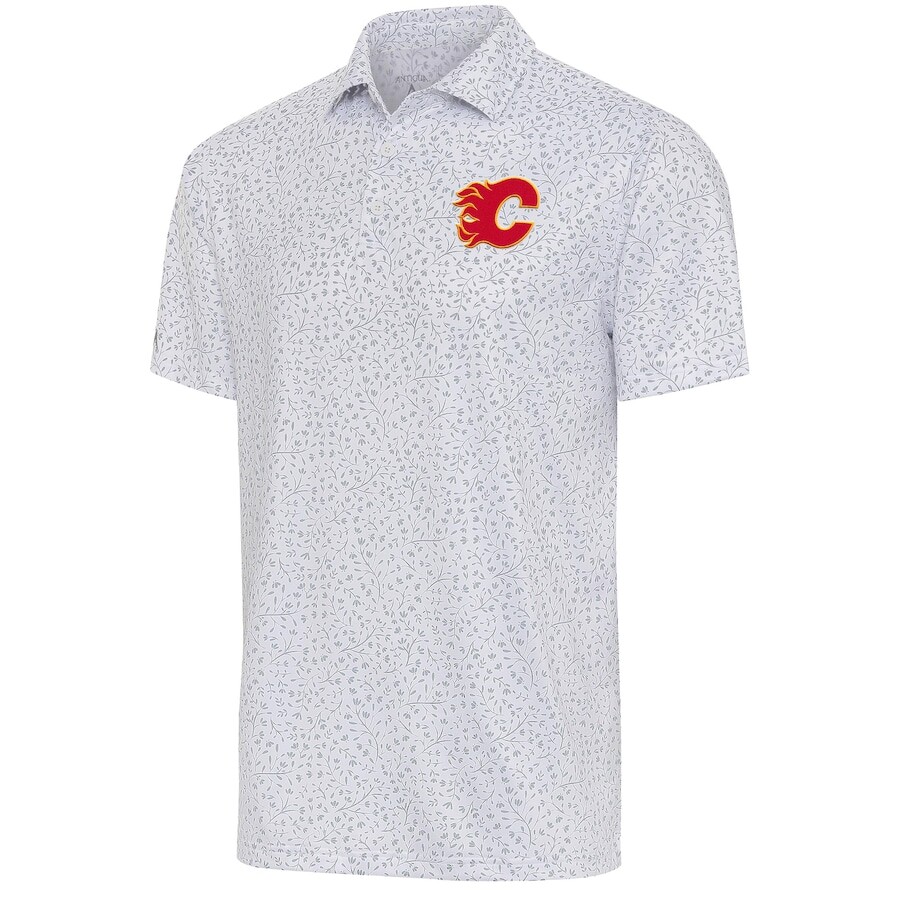 

Поло с коротким рукавом Antigua Calgary Flames, белый