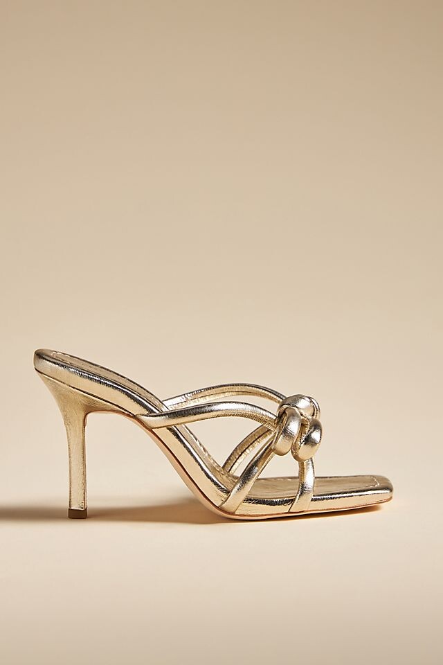 

Туфли на каблуке Loeffler Randall Margi с бантом, золото