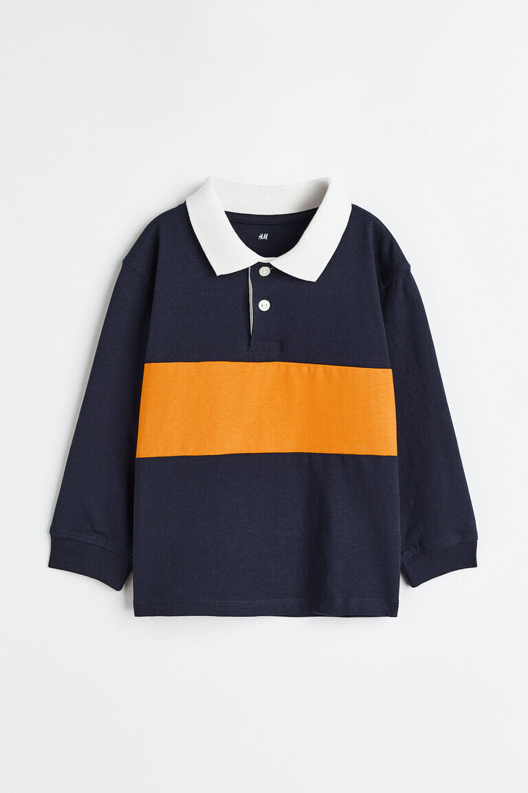 

Хлопковая рубашка для регби H&M, синий