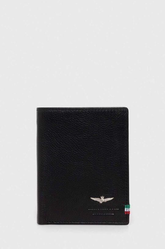 

Кожаный кошелек Aeronautica Militare, черный
