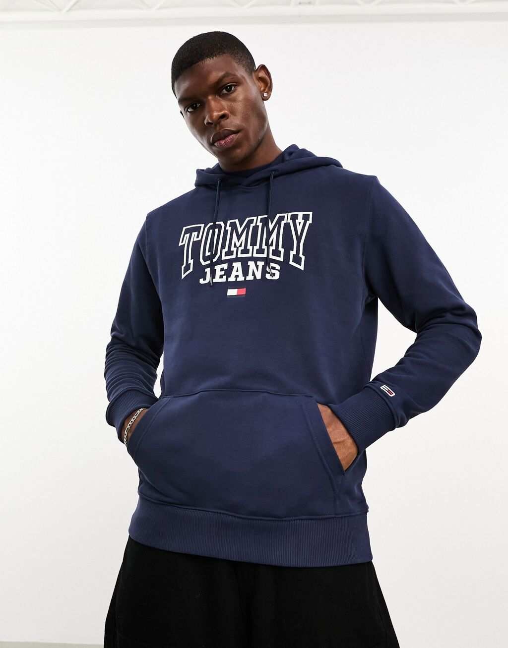 

Голубое худи с рисунком Tommy Jeans, Синий