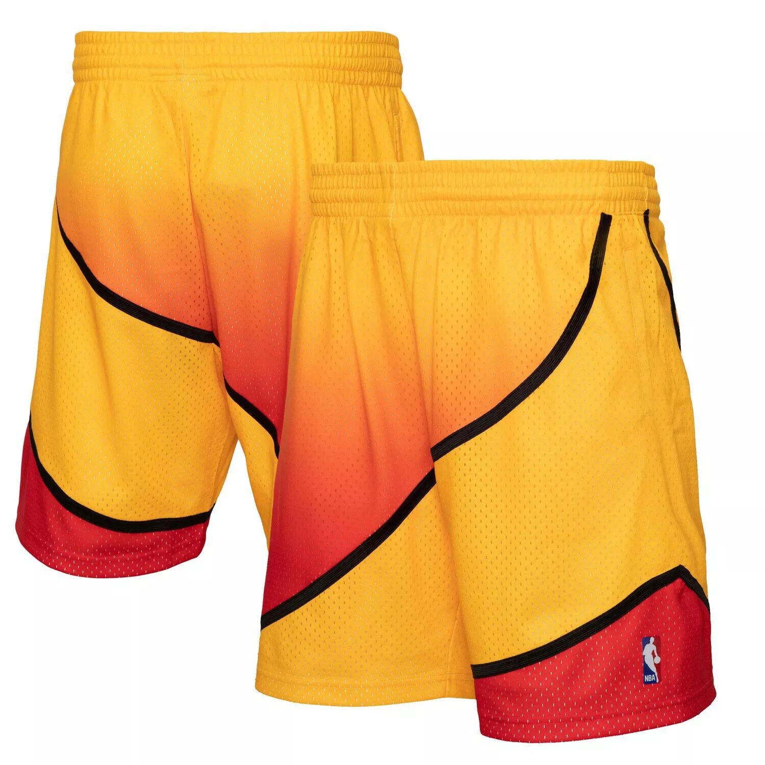 

Мужские шорты Mitchell & Ness Gold/Red Atlanta Hawks 1986/87 Hardwood Classics Fadeaway Reload 3.0 Swingman