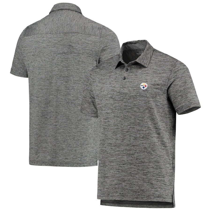 

Поло с коротким рукавом Vineyard Vines Pittsburgh Steelers, угольный