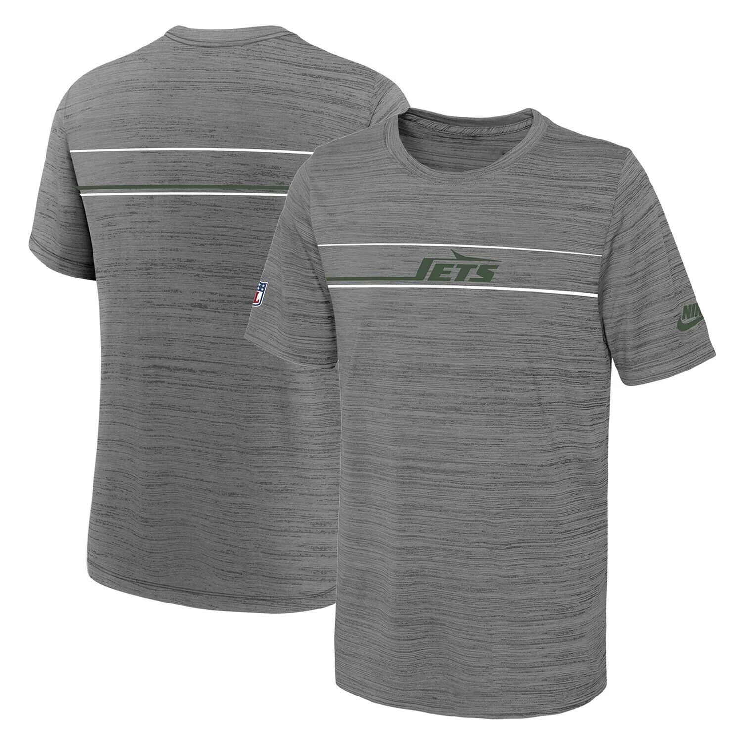 

Молодежная футболка Nike Heather Grey New York Jets Legacy Sideline Velocity Performance Nike