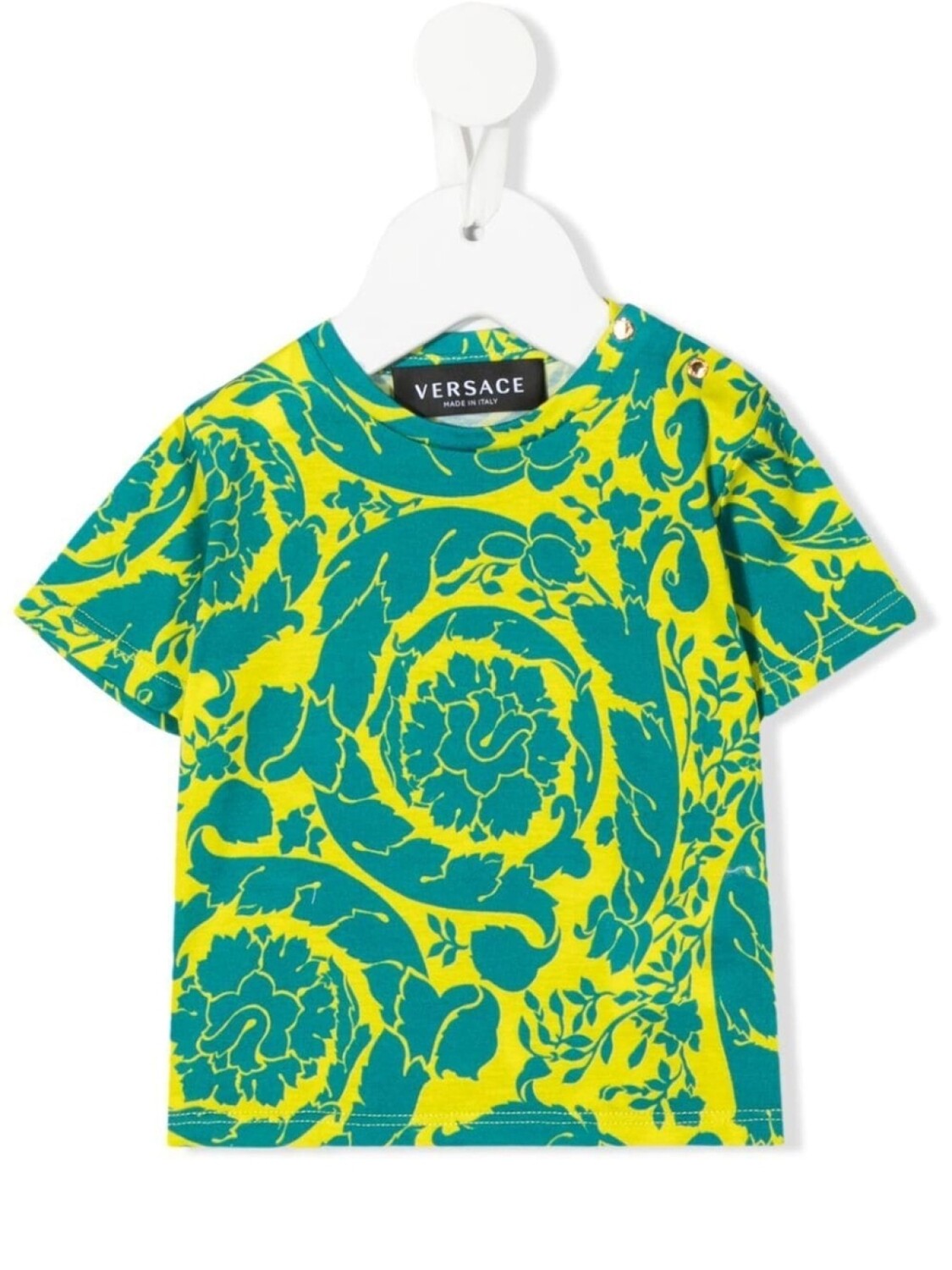

Versace Kids футболка с принтом Baroque, желтый