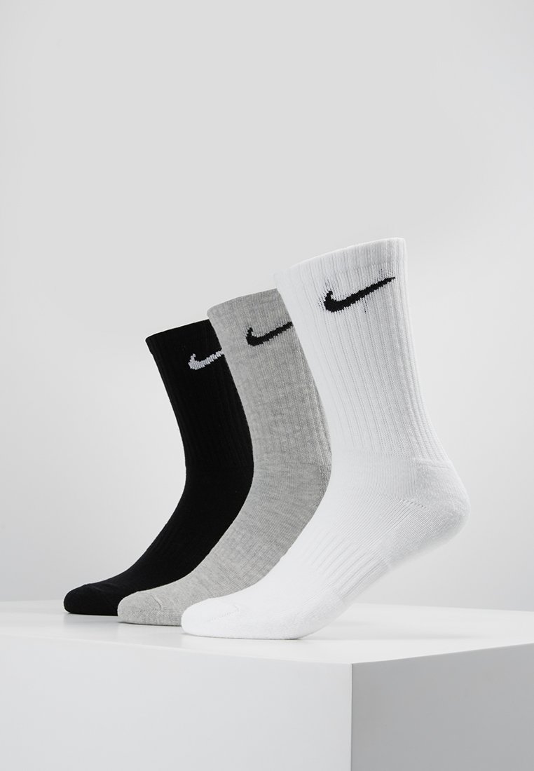 цена Спортивные носки EVERYDAY CUSH CREW 3 PACK Nike, цвет white black/dark grey heather black/black white