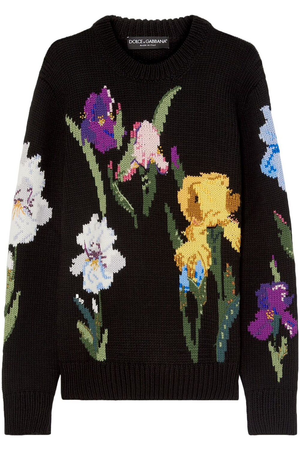

Свитер из шерсти интарсии Dolce & Gabbana, черный