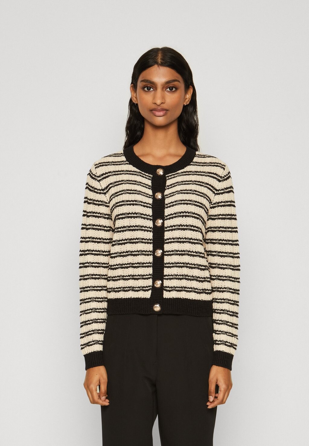 

Кардиган Vmcharlot O Neck Cardigan Vero Moda Petite, цвет black/birch