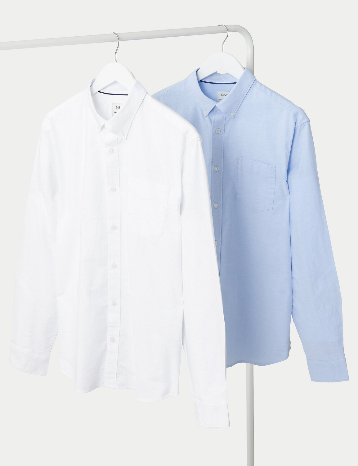 

2 пары оксфордских рубашек из чистого хлопка Easy Iron Marks & Spencer