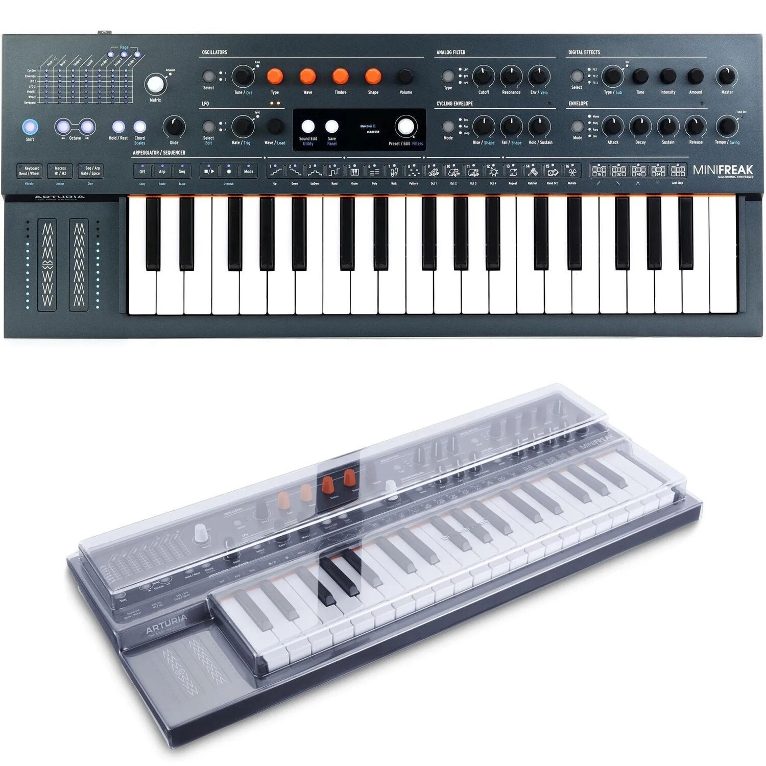 

Новый 37-клавишный гибридный синтезатор Arturia MiniFreak с функцией Decksaver