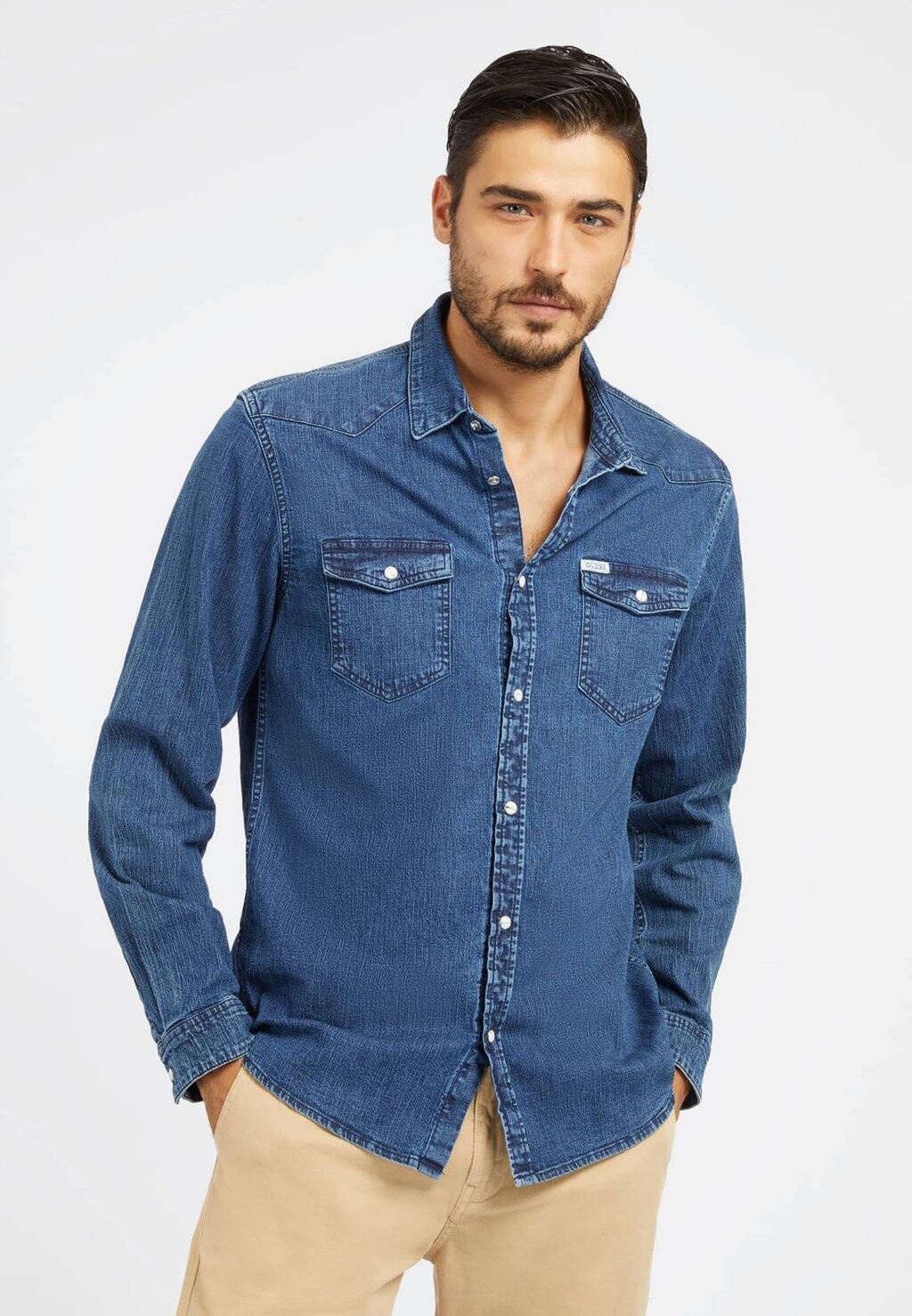 

Рубашка Guess, синяя