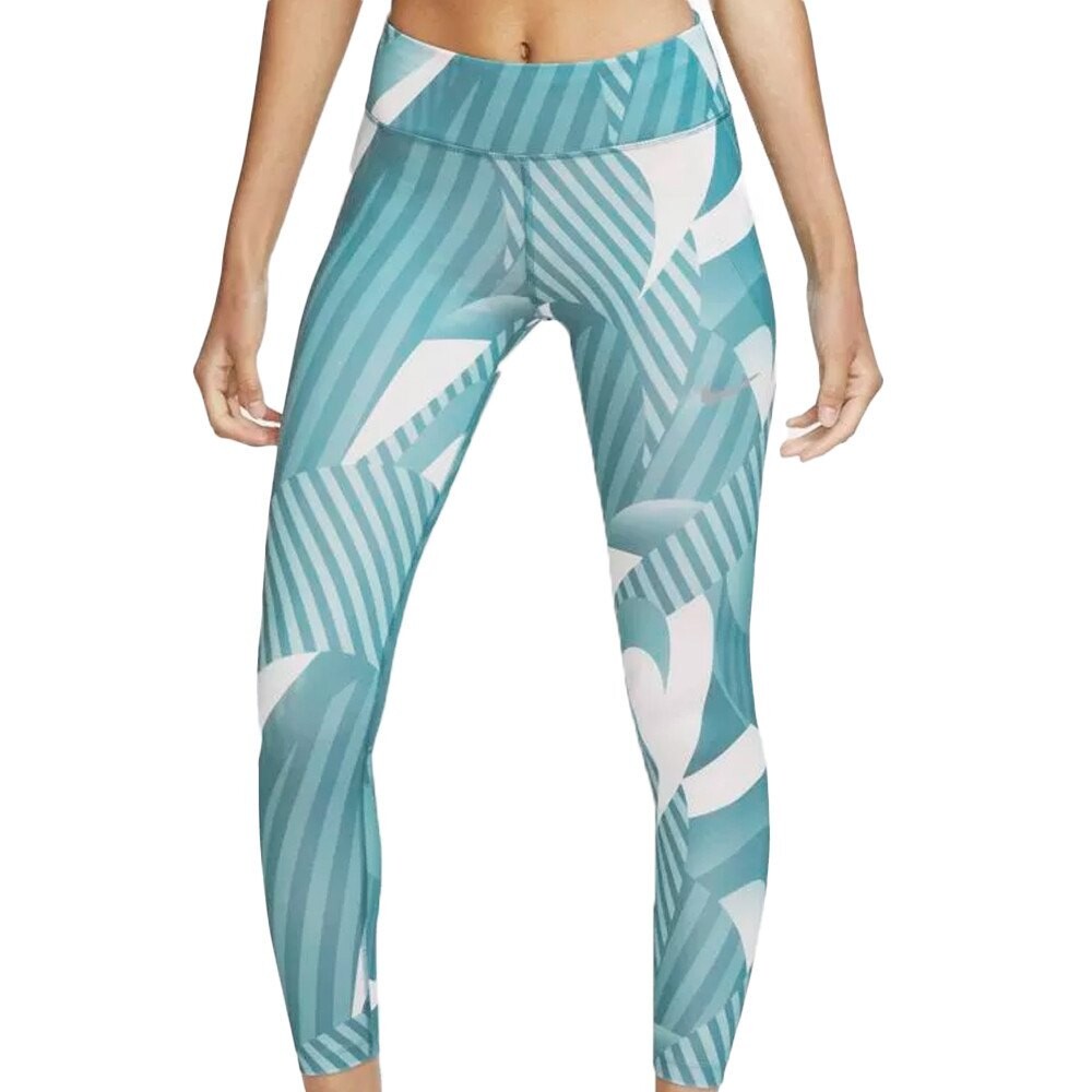 

Тайтсы Nike Fast Runway Printed 7/8, синий